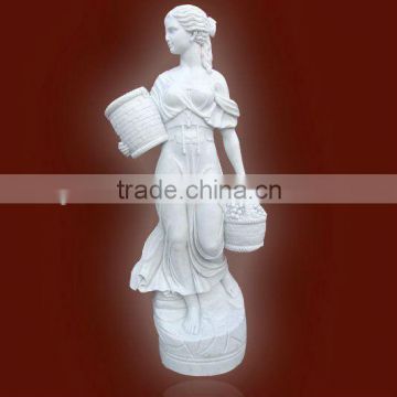 White Marble Lady Statue