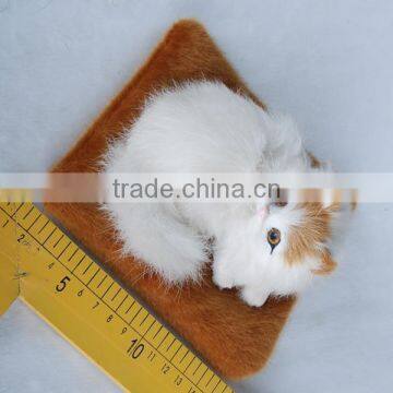 Lifelike lying display small animal cat recordable voice modules plush toys