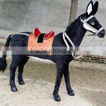 Cute Donkey Garden Decor Furry Donkey Craft Made Goat Fur
