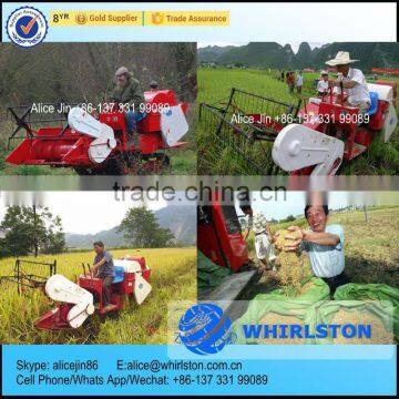 Whirlston 2016 Hot sale in Pakistan middle rice paddy wheat harvester machine