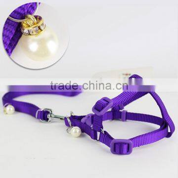 Best quality pet products dog harness with pearl pendant