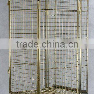 foldable rolling mesh container