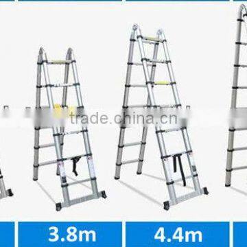 2x7 Steps 4.4m EN131 Extension Telescopic Vertical Aluminum Ladder photo-3
