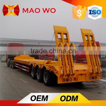 3 axle lowboy flatbed semi trailer for hot sale