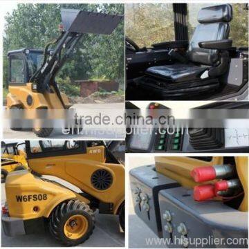 W6FD08 boom loader for sale with 24.5kw Kubota/Perkins engine