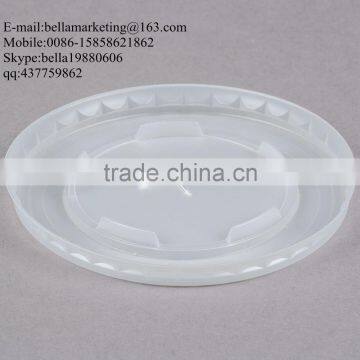 9 Oz. Translucent Flat Plastic Lid With Straw Slot For Paper Cold Cup photo-4