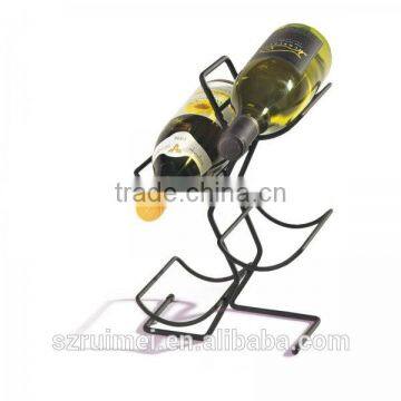 Best design special metal bottle shape wine rack