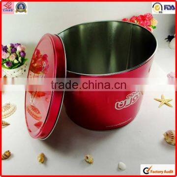 Custom Design Glossy Metal Print Popcorn Tin Packing Cans photo-3
