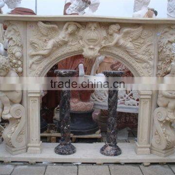 Western Style Carving Marble Fireplace photo-4