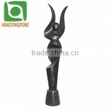 Modern Art Black Marble Abstract Statue photo-3