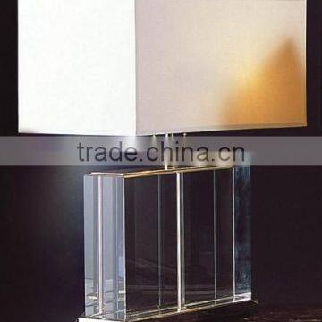 elegant cuboid crystal desk lamp for bedroom decor