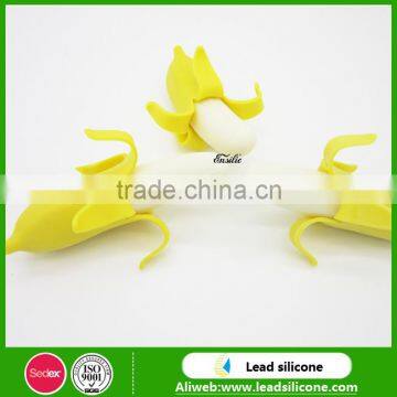 Customized Amazing Banana Silicone Wine Glass Marker,Creative Novelty Silicone Banana Wine Bottle Stopper photo-4