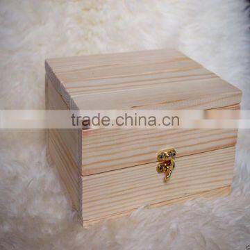 Top Grade New Arrival Handmade Decorative Wooden Christmas Gift Box With Hinge photo-3