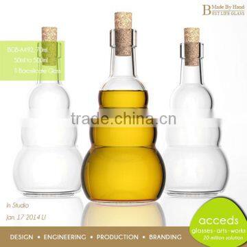 Latest Design Cork Stopper 310Ml Juice Glass Bottle photo-4