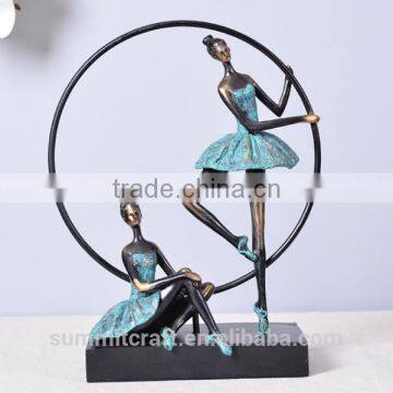 Home Decoration Items Resin Bronze Ballerina Sculpture photo-3