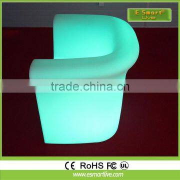 PE plastic glowing led sofa plastic lighting sofa