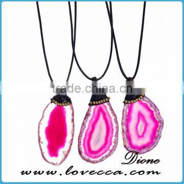 Gift For Wife Mom Natural Agate Necklace Crystal Necklace Stone Agate Jewelry photo-2