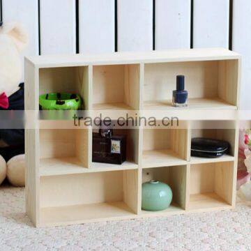 DIY display wood storage box cabinet on wall desk