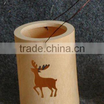 custom natural wooden candle holder