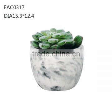 Nordic Marble like lines concrete flower pot plant pot plowerpot