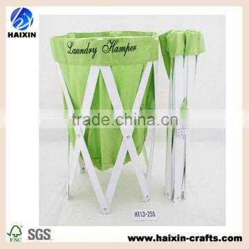 2015 New Products Folding Wooden Frame Laundry Bakset,Laundry Hamper photo-3