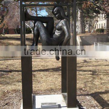 Bronze Foundry Outdoor Garden Bronze Sculpture Women for Sale photo-3