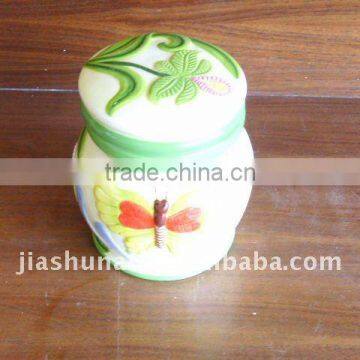 Ceramic embossment seal pot