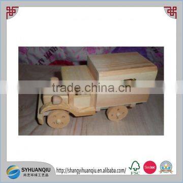 7" Wooden Model Car Retro Antique Truck Model Decoration BEST KIDS GIFT photo-2