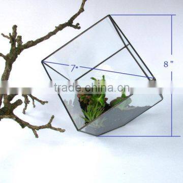 Tabletop Minimalist Decorate Geometric Cube Glass Terrarium photo-5