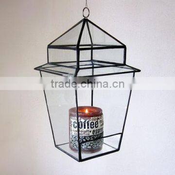 Street Lantern Stained Geometric Glass Terrarium