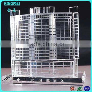 High grade Home Decorative Bussiness Gifts 3D High-rise Buildings Crystal Model