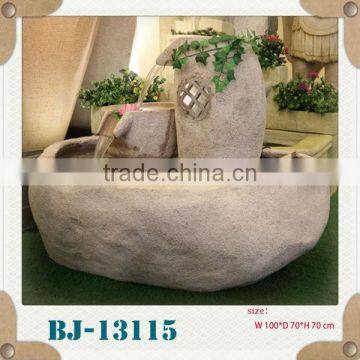 rustic garden landscaping sandstone fountain