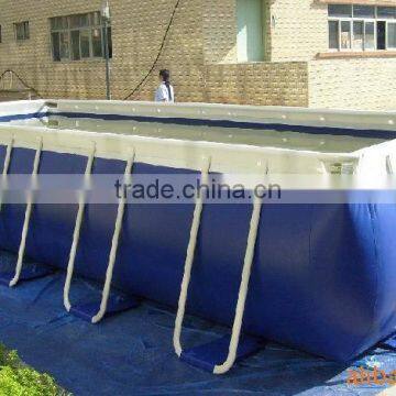 Metal frame swimming pool