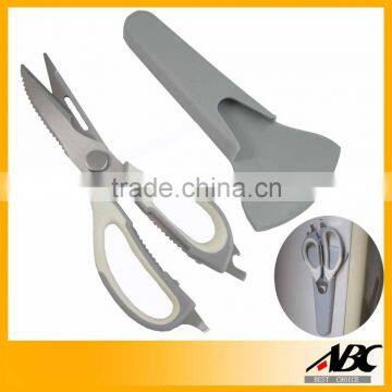 Newest Tpr Handle Kitchen Scissor With Magnet Cover photo-2