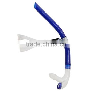 Professional Bendable Silicone Blue Swimming Frontal Snorkel for Adult, US patened(SK-300)