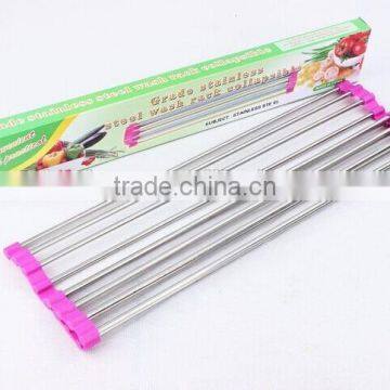 Wholesale Stainless Steel Kitchen Storage Rack Foldable Draining Rack photo-3