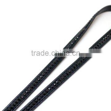 Promotion Gift PU Leather Lanyard With Crystal Gem, Swivel Snap Hooks, Key Ring Accembly, Acrylic Gem Key Chain photo-2