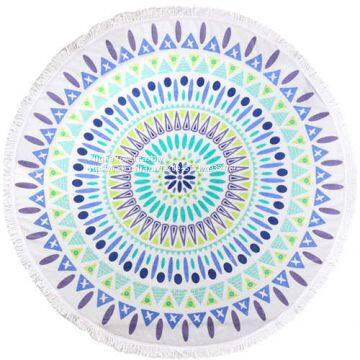 1500mm Extra Large Round Beach Towels With Tassels/custom Printed Pattern Round Beach Towles photo-3