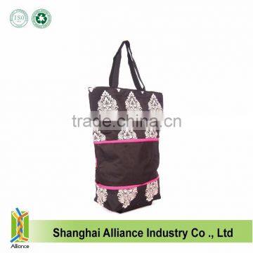 Shopping Bag on Wheels Expandable to Lightweight Roller Bag With Free Id Holder photo-2