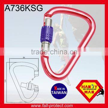 25KN Screw Lock Rock Mountain Climbing Aluminum Carabiner With HMS Type photo-4