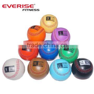 New Leather Cover Weighted Training /Batting /Hitting Baseball in Colorful (3oz - 12oz)