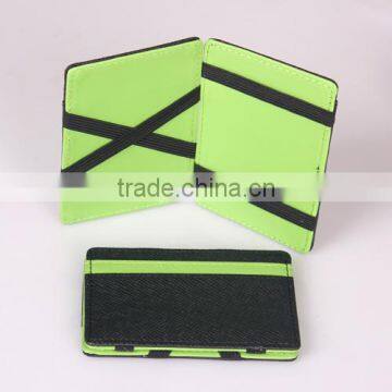 PU Leather Elastic Trick Fold Wallet Magic Money Clip photo-3