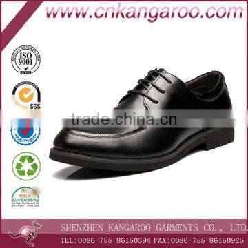 Black Cowhide Leather Officer Business Men Shoes