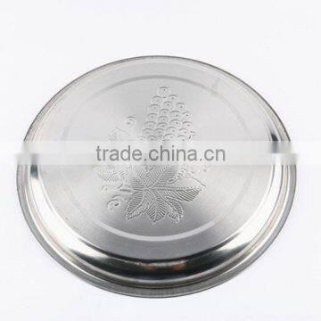 Guangdong Factory Stainless Steel Round Mess Tray for Wedding Tray Decoration