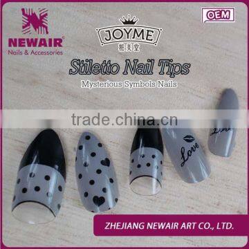 2016 New Product High Fake Nails Fashion Stiletto Nail Tip Fingernails Nail Art Design photo-2
