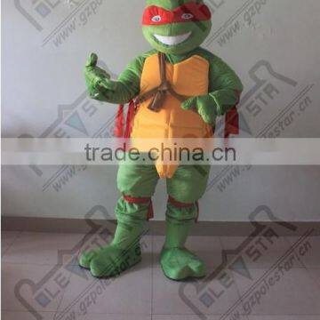 Red/blue/yellow/grey/patch the tortoise mascot cartoon costume