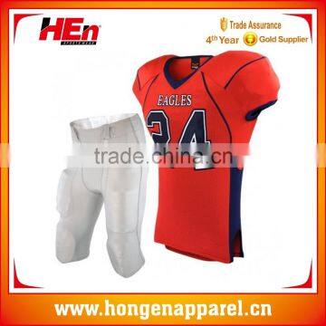 Hongen apparel Design Your Own 100% Custom sports wear Youth American football shirts