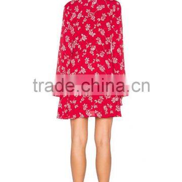 Boho Sexy Printed Rayon Front Tie Closure One Piece Party Mini Girls Dress Name With Pictures Designer Women Apparel HSD5850 photo-4