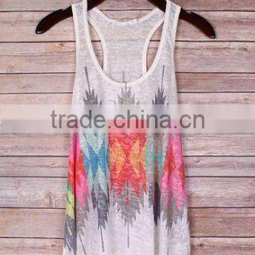 100% Polyester Dry Fit Custom Logo Printed Cheap Sexy Yoga Tank Tops photo-4