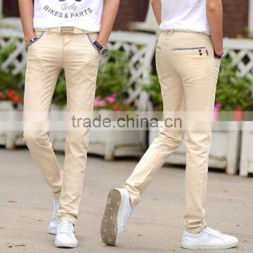 Fashion Men's Casual Trousers Solid Color Slim Straight (902) photo-3